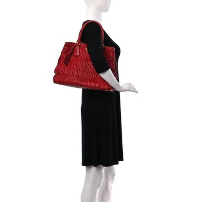Prada Nappa Gaufre Tote Fuoco 2 of 14
