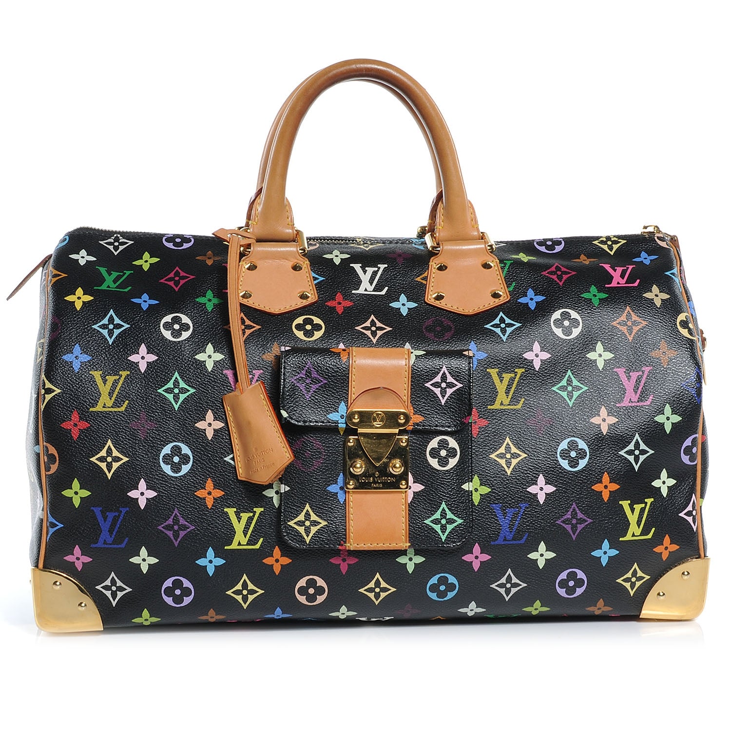 Louis Vuitton Monogram Multicolor Speedy 40 Black 1 of 7
