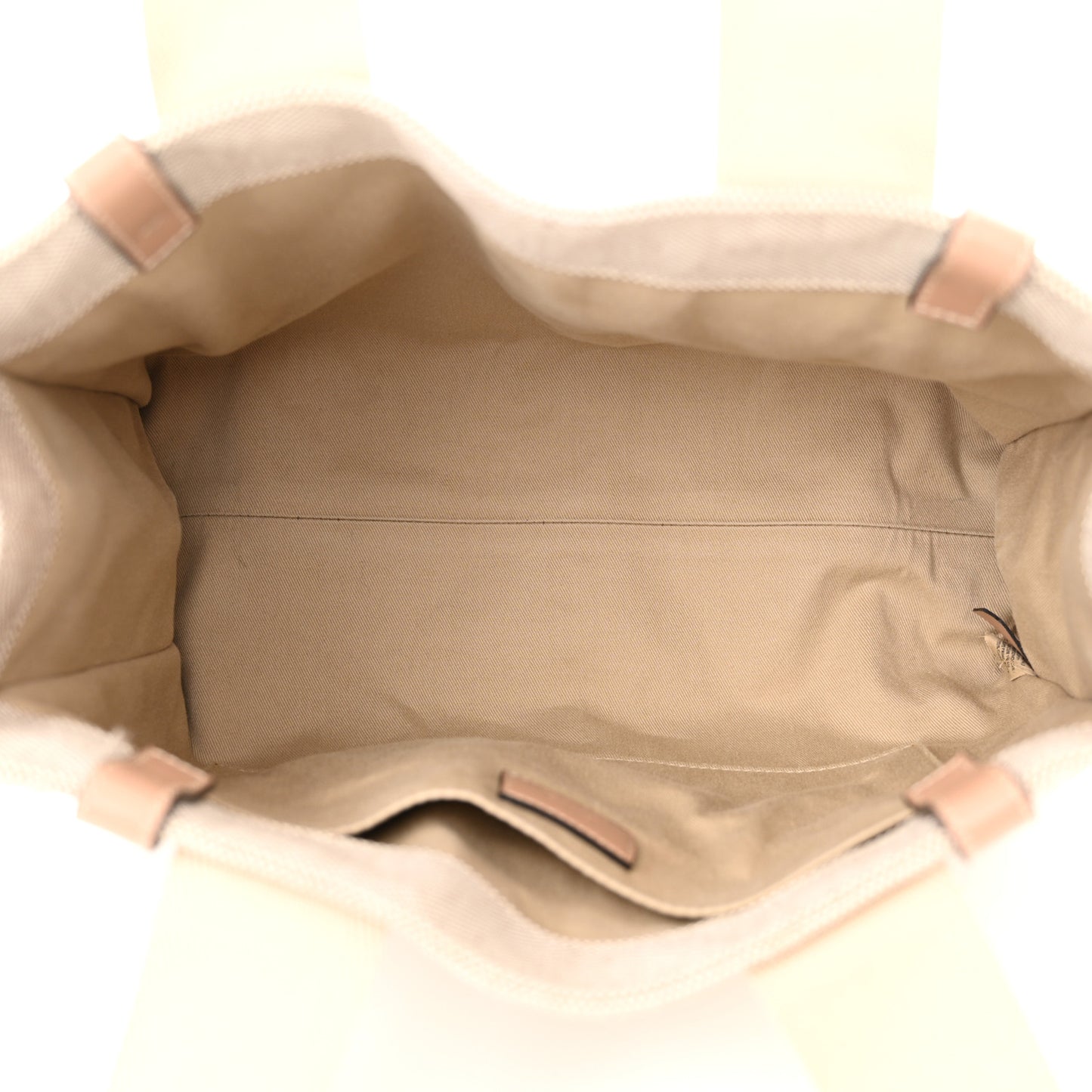 Linen Calfskin Medium Woody Ribbon Tote Argil Brown