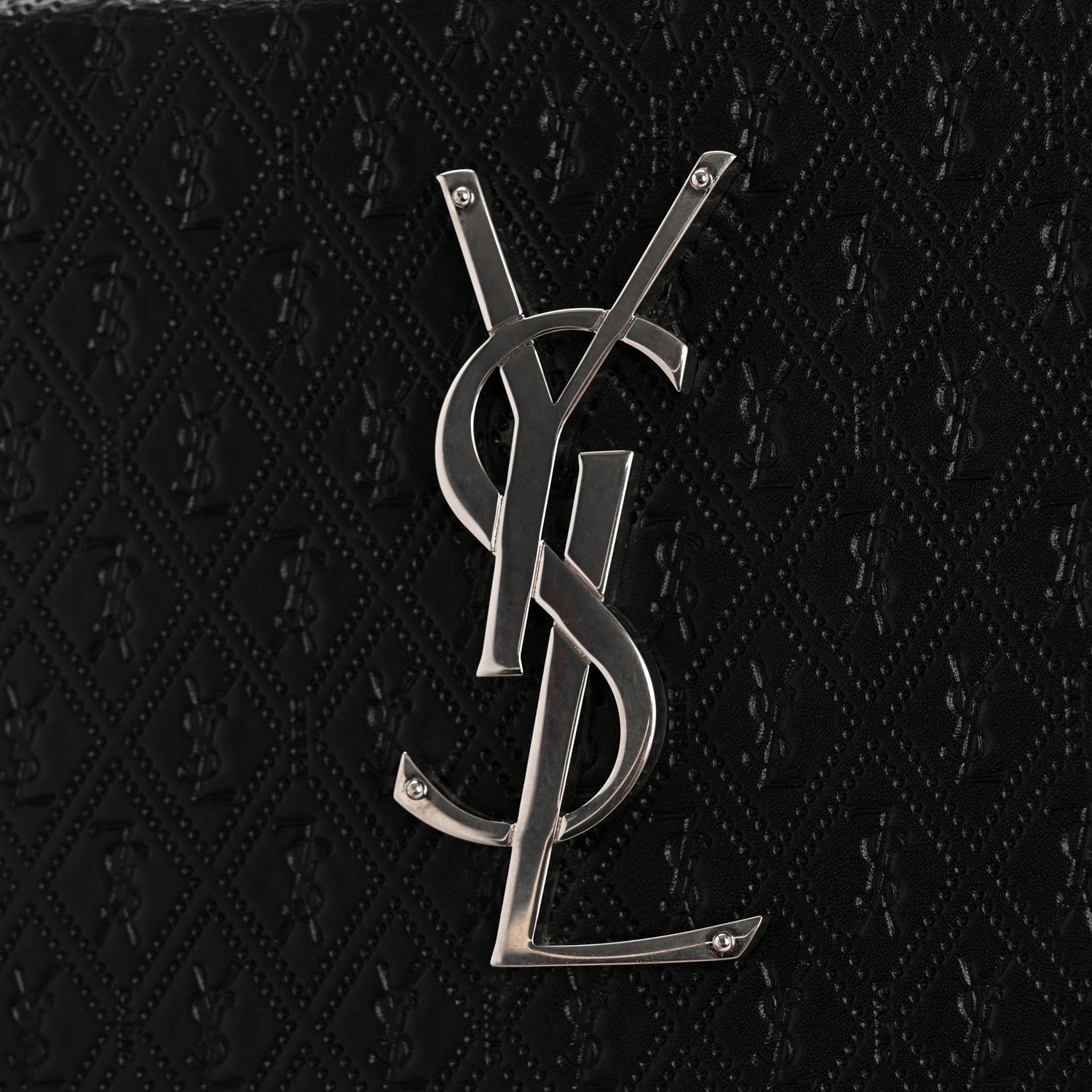 Saint Laurent Calfskin Monogram Take Away Box Black 12 of 13