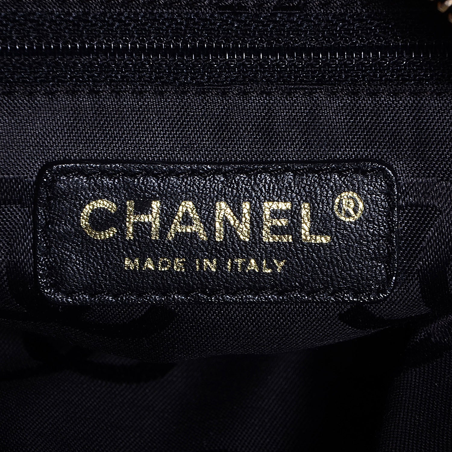 Chanel Caviar CC Stitched Medium Hobo Black 6 of 7