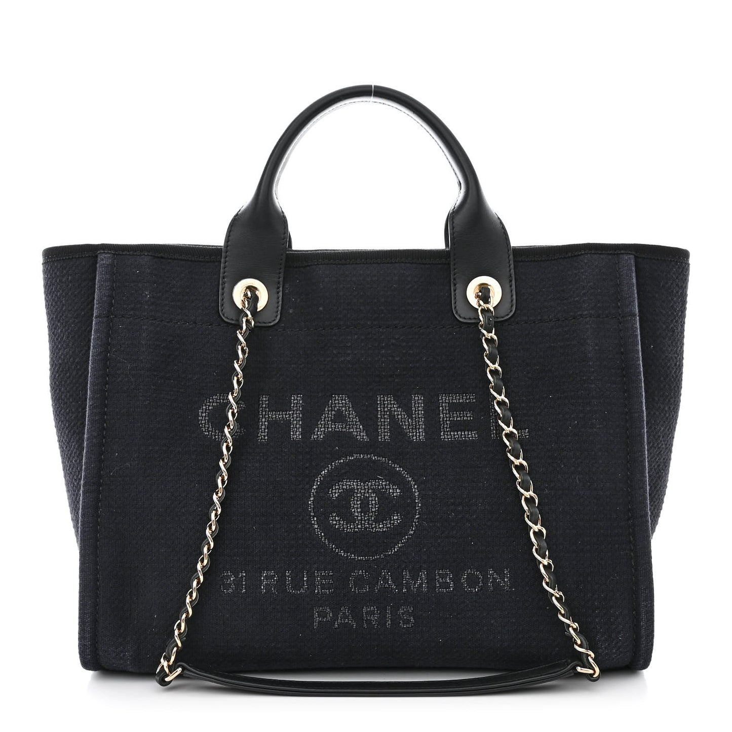 Mixed Fibers Small Deauville Tote Navy
