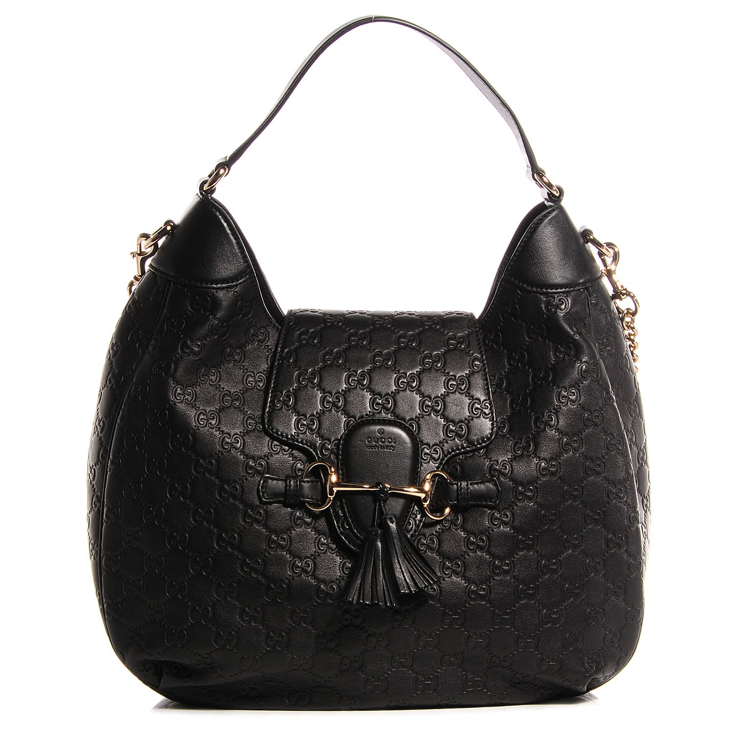 Gucci Guccissima Medium Emily Hobo Black 1 of 7
