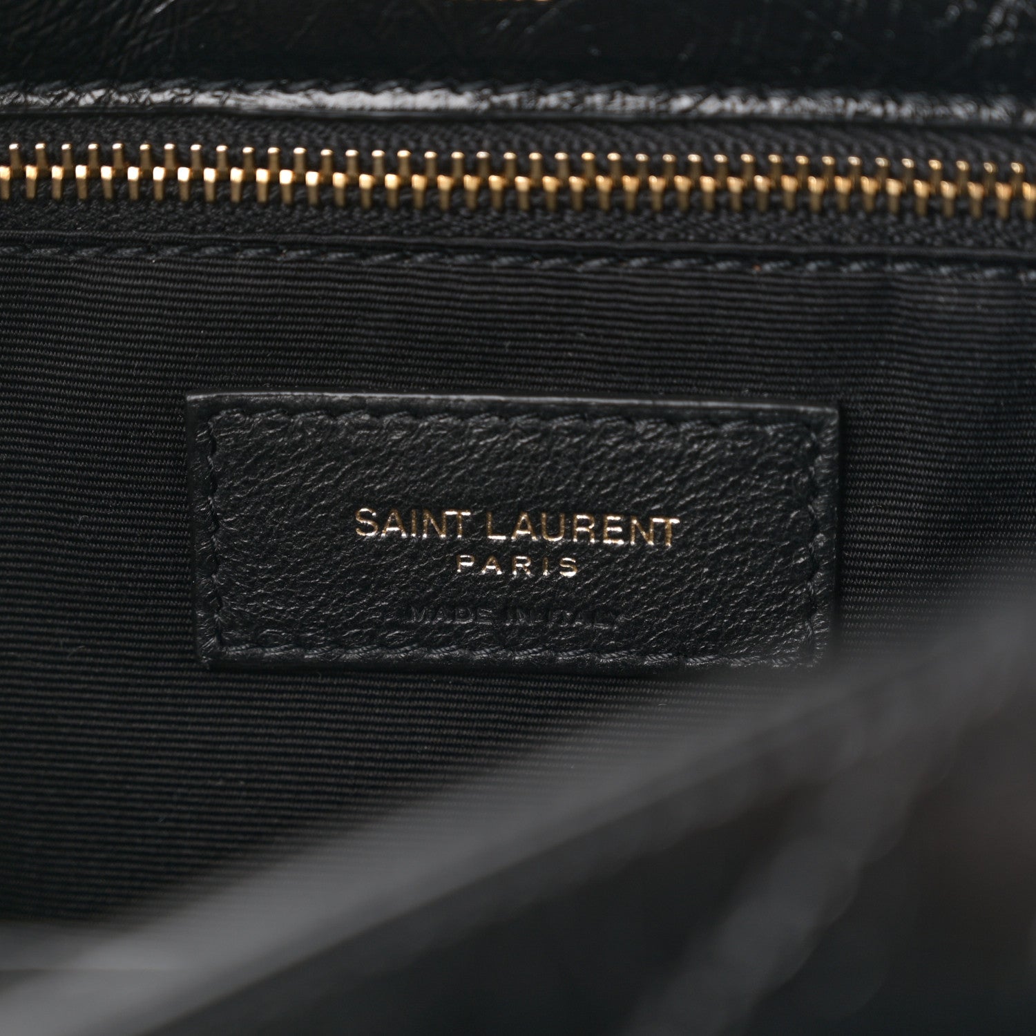 Saint Laurent Crinkled Calfskin Matelasse Monogram Medium Niki Chain Satchel Black 6 of 11