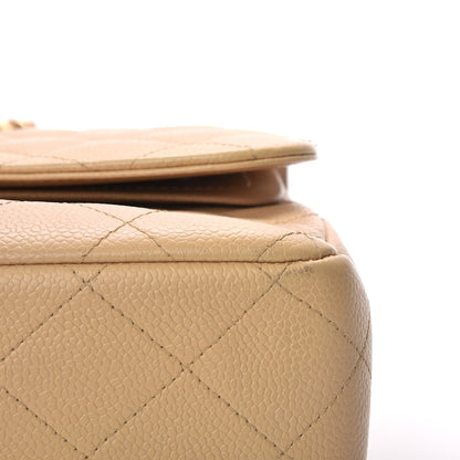 Chanel Caviar Quilted Jumbo Double Flap Beige Clair 10 of 10
