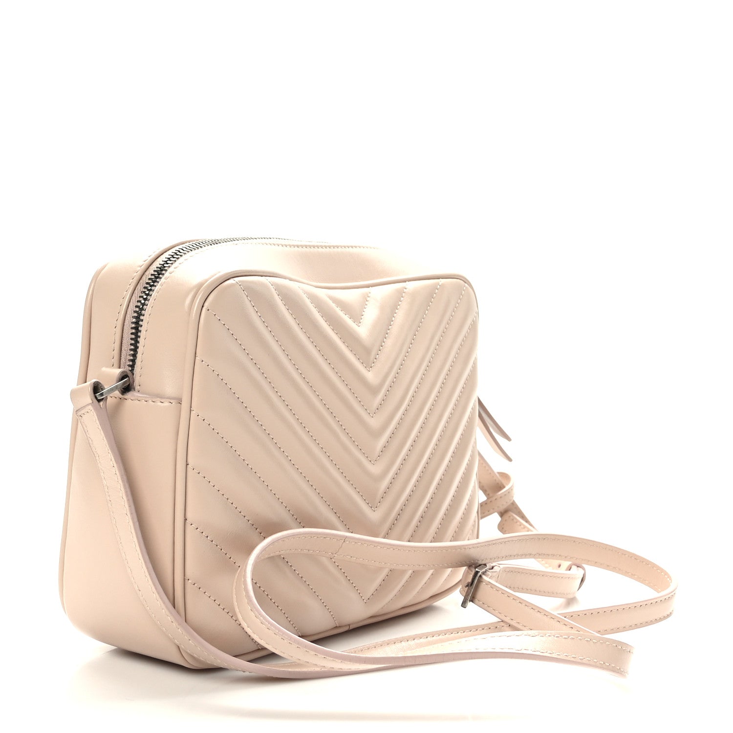 Saint Laurent Calfskin Matelasse Monogram Lou Camera Bag Marble Pink 3 of 10