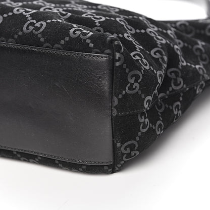 Gucci Guccissima Suede Shoulder Bag Black 10 of 13