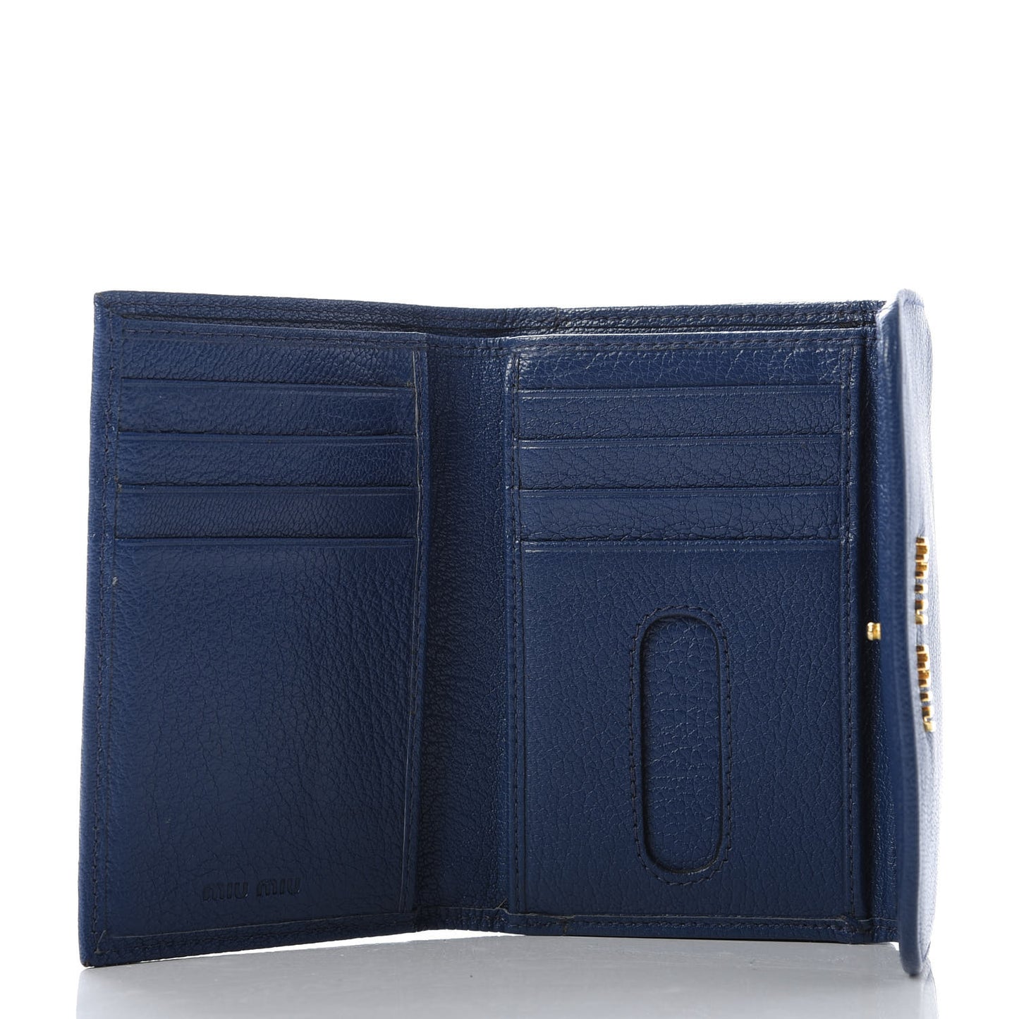 Goatskin Madras Flap Wallet Cobalto