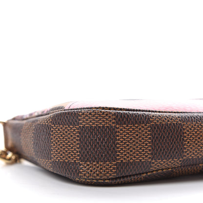 Louis Vuitton Damier Ebene 2019 Christmas Animation Mini Pochette Accessories Red 8 of 10