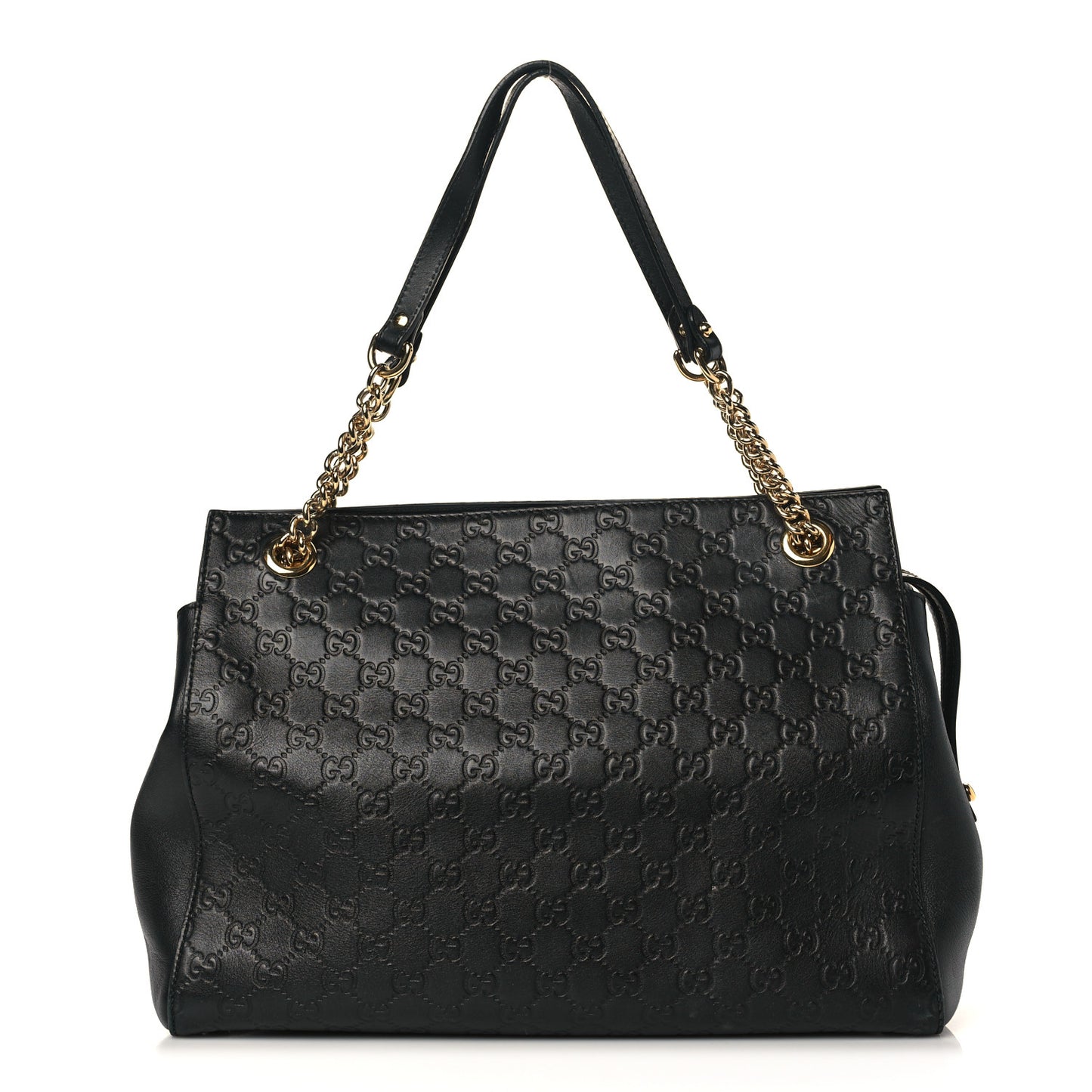 Guccissima Signature Large Shoulder Tote Bag Black