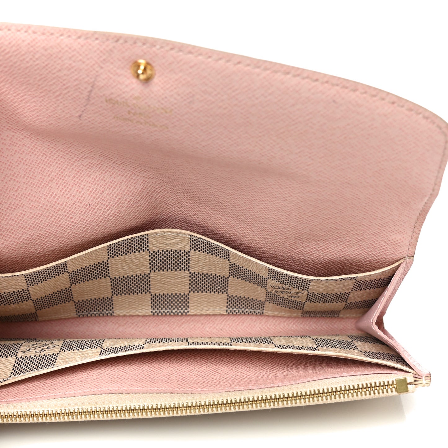 Damier Azur Emilie Wallet Rose Ballerine
