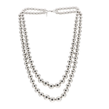 Tiffany Sterling Silver HardWear Graduated Ball Two-Row Necklace 3 of 6