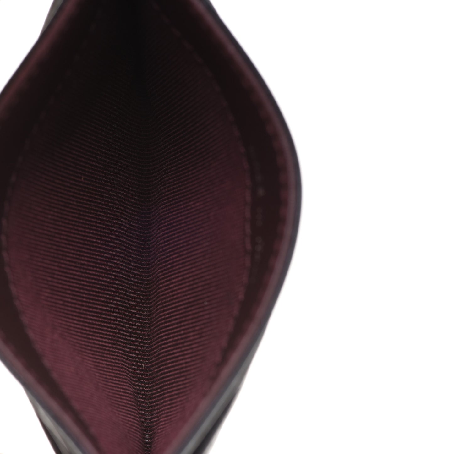 Caviar Chevron Quilted Card Holder Black