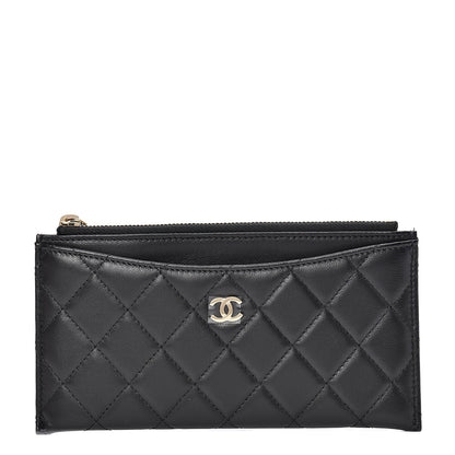 Chanel Lambskin Quilted Classic Zip Pouch Black 1 of 7