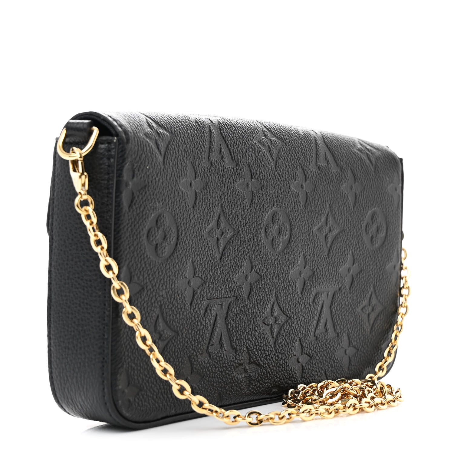 Louis Vuitton Empreinte Pochette Felicie Chain Wallet Black 3 of 12