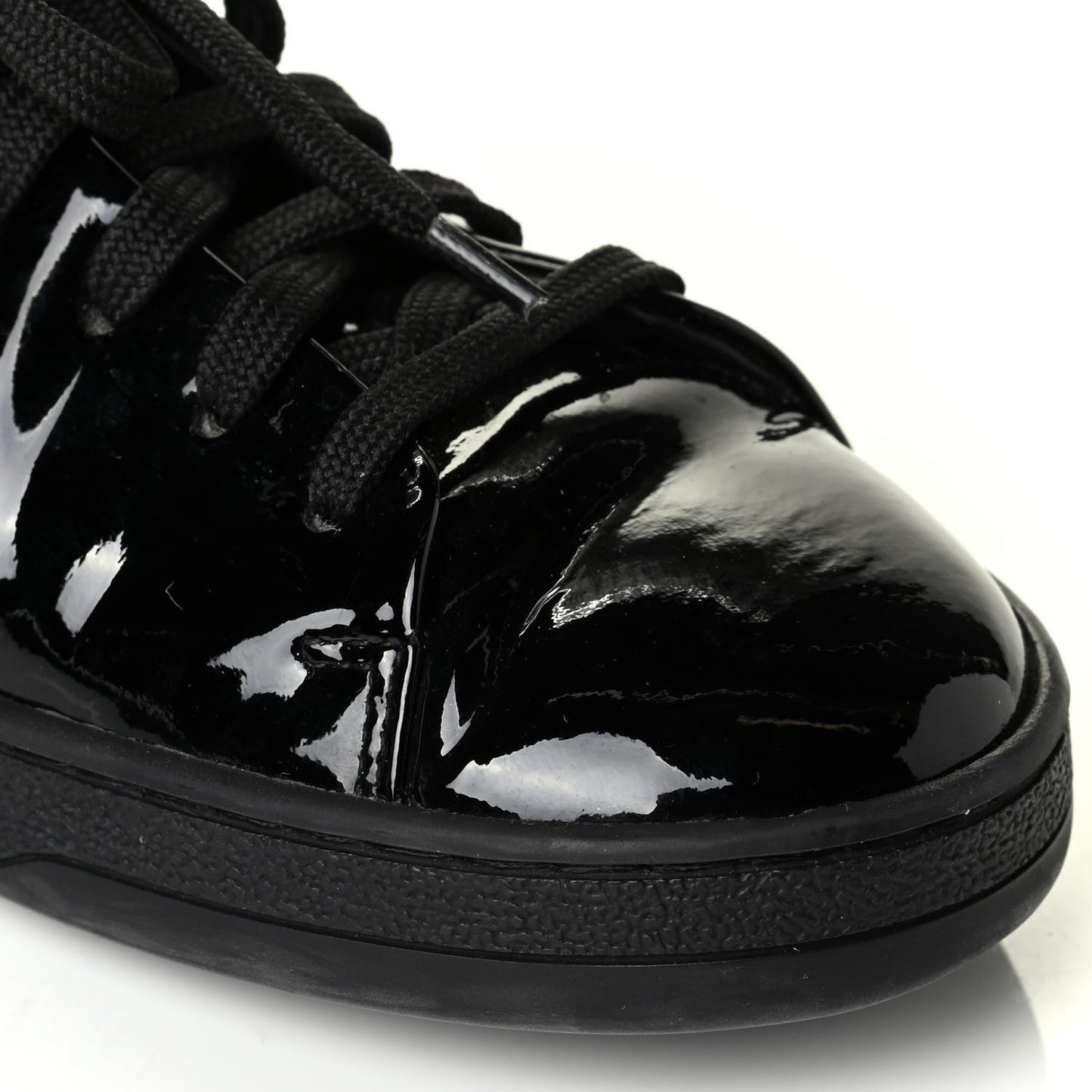 Patent Calfskin Frontrow Sneakers 36.5 Black