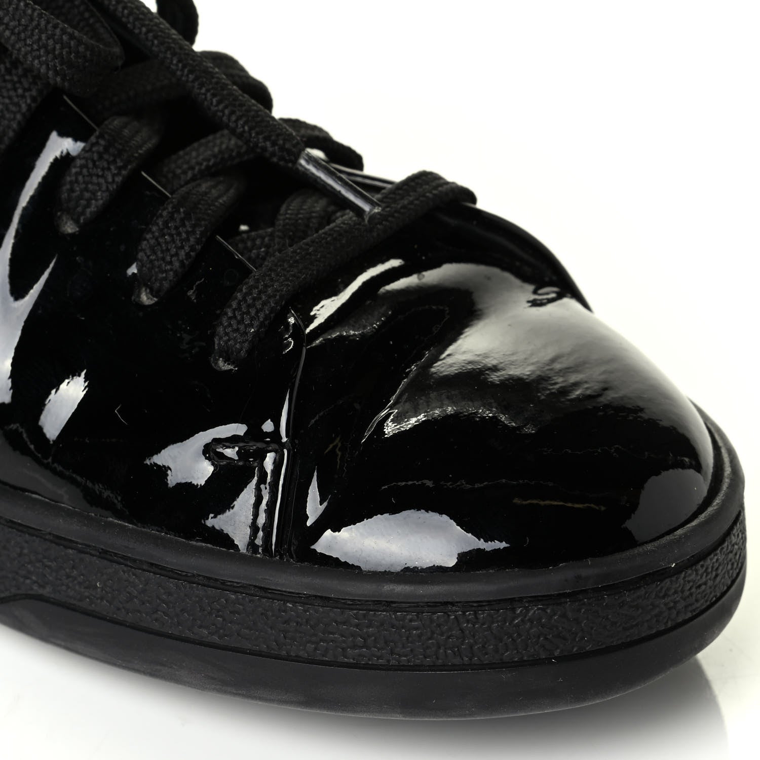 Louis Vuitton Patent Calfskin Frontrow Sneakers 36.5 Black 7 of 7