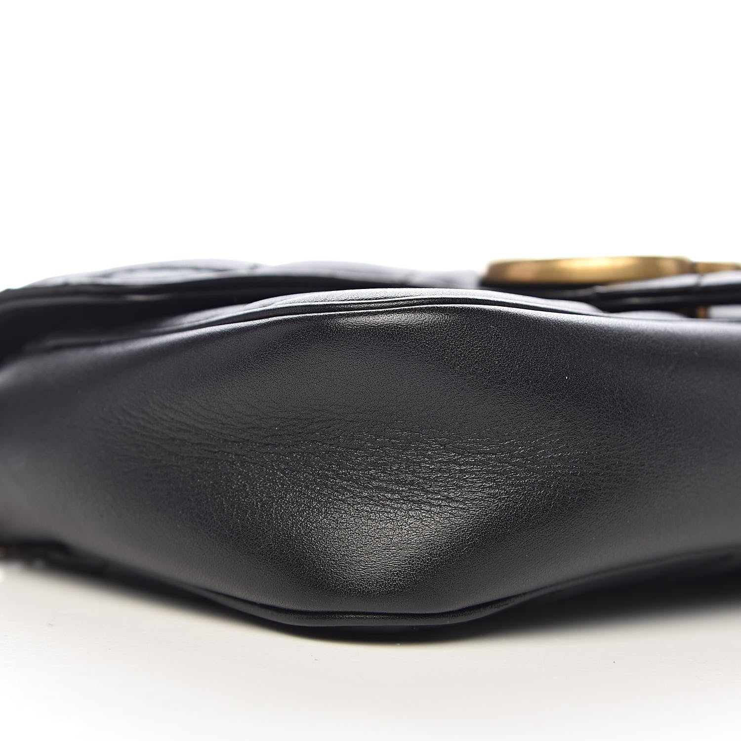 Gucci Calfskin Matelasse Super Mini GG Marmont Shoulder Bag Black 11 of 14