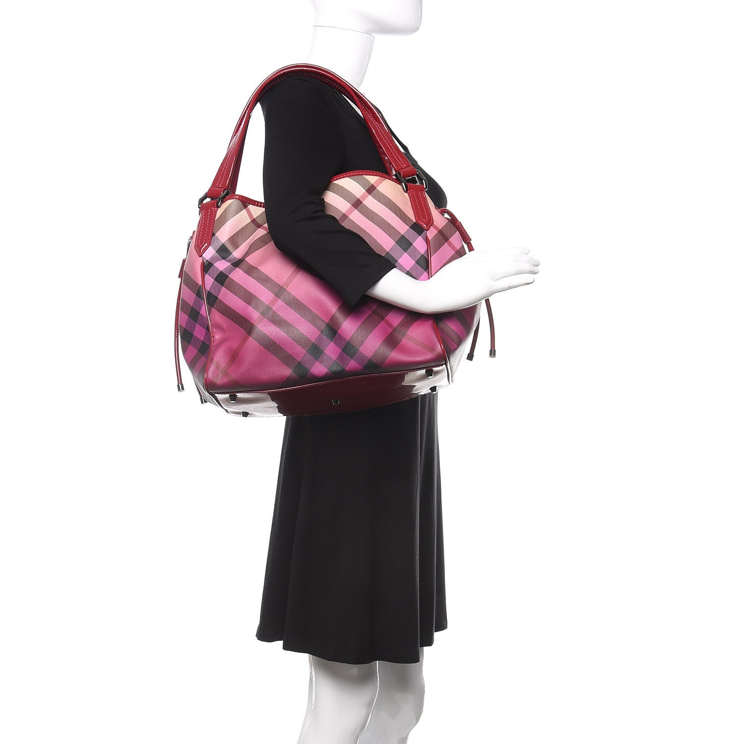 Burberry Nova Pop Degrade Small Bilmore Tote Raspberry 2 of 9