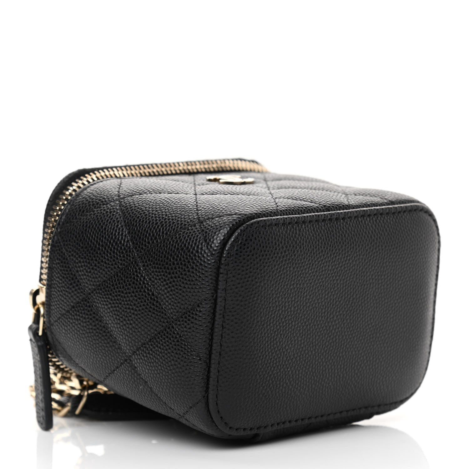 Chanel Caviar Quilted Mini Vanity Case With Chain Black 6 of 23