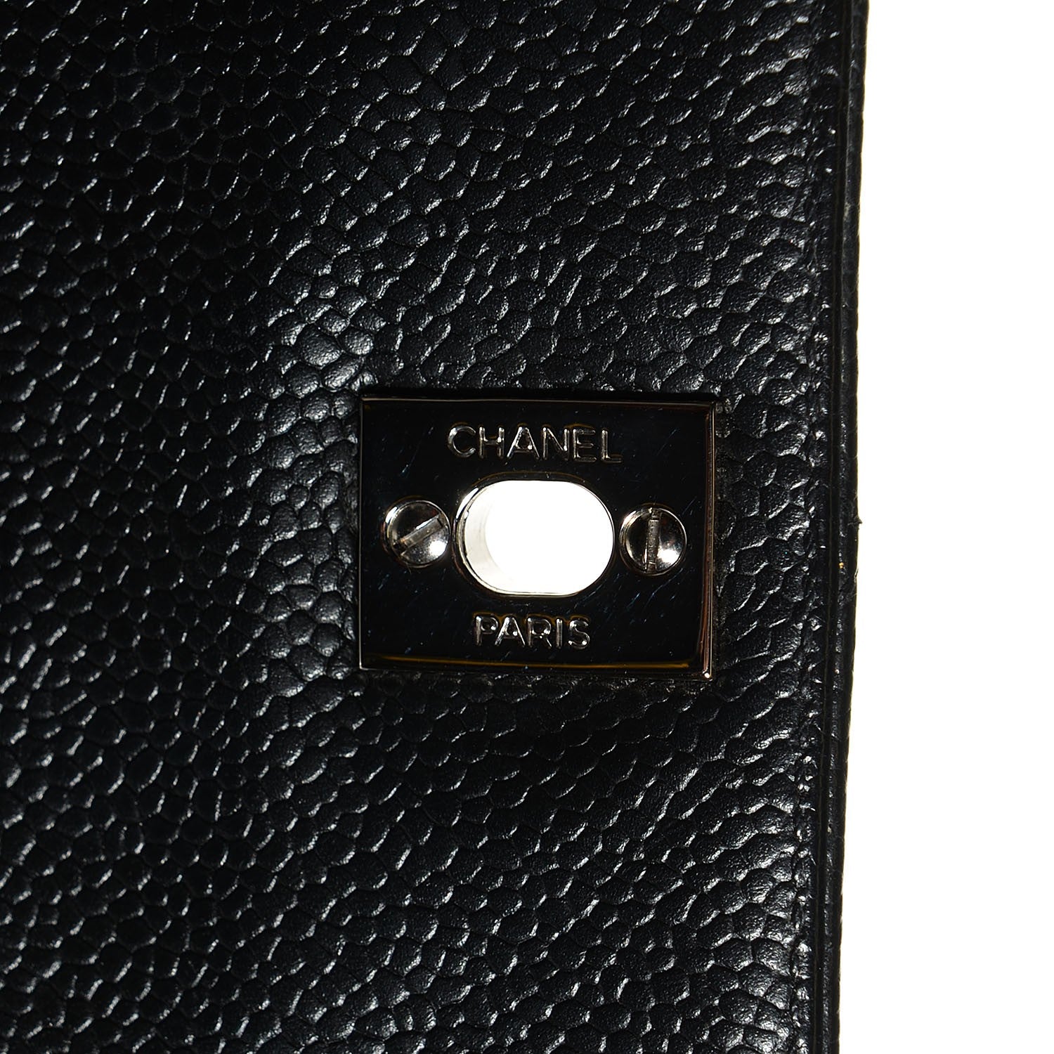 Chanel Caviar Quilted Jumbo Kelly Flap Black 6 of 9