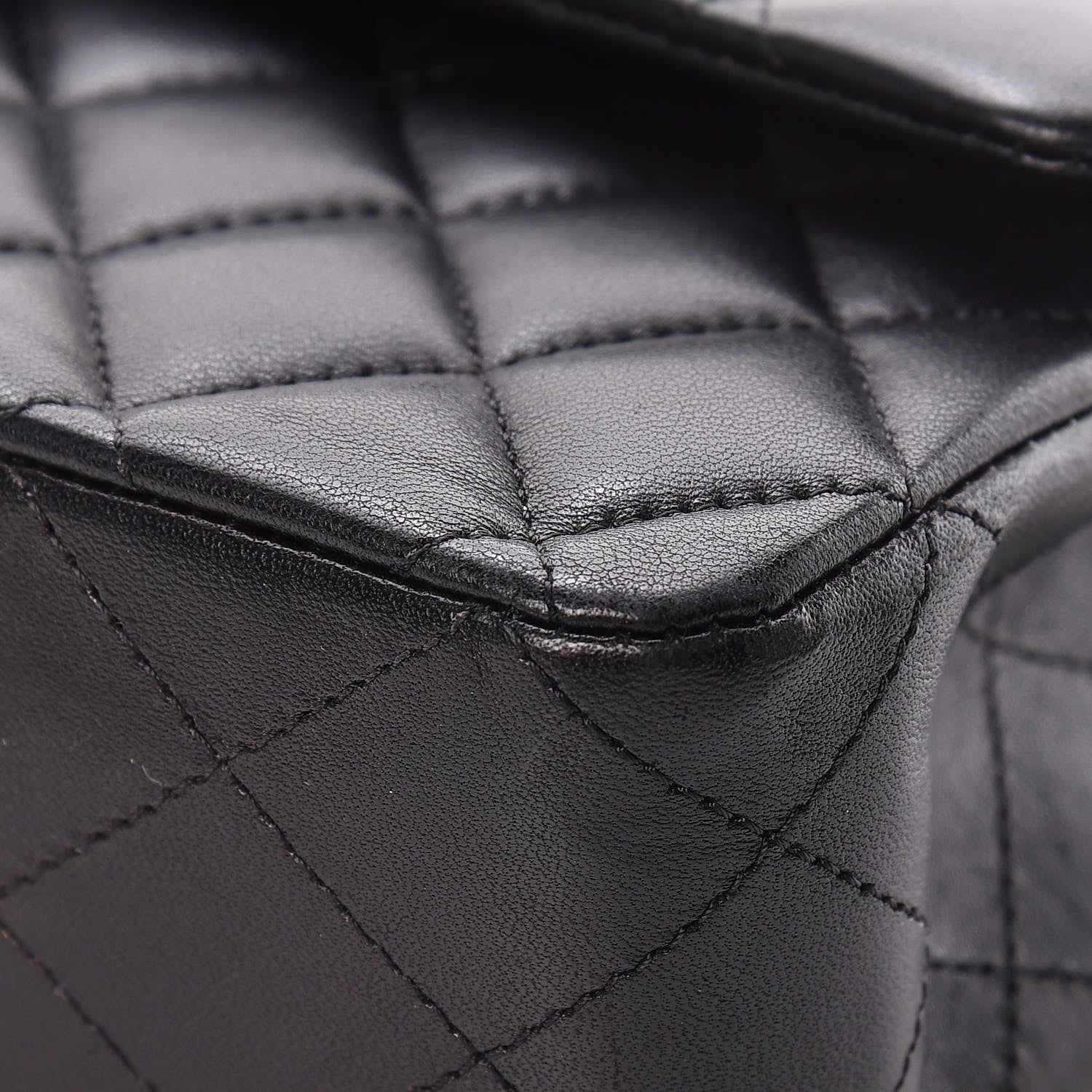 Chanel Lambskin Quilted Medium Double Flap Black 10 of 13