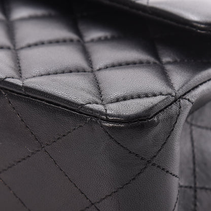 Chanel Lambskin Quilted Medium Double Flap Black 10 of 13