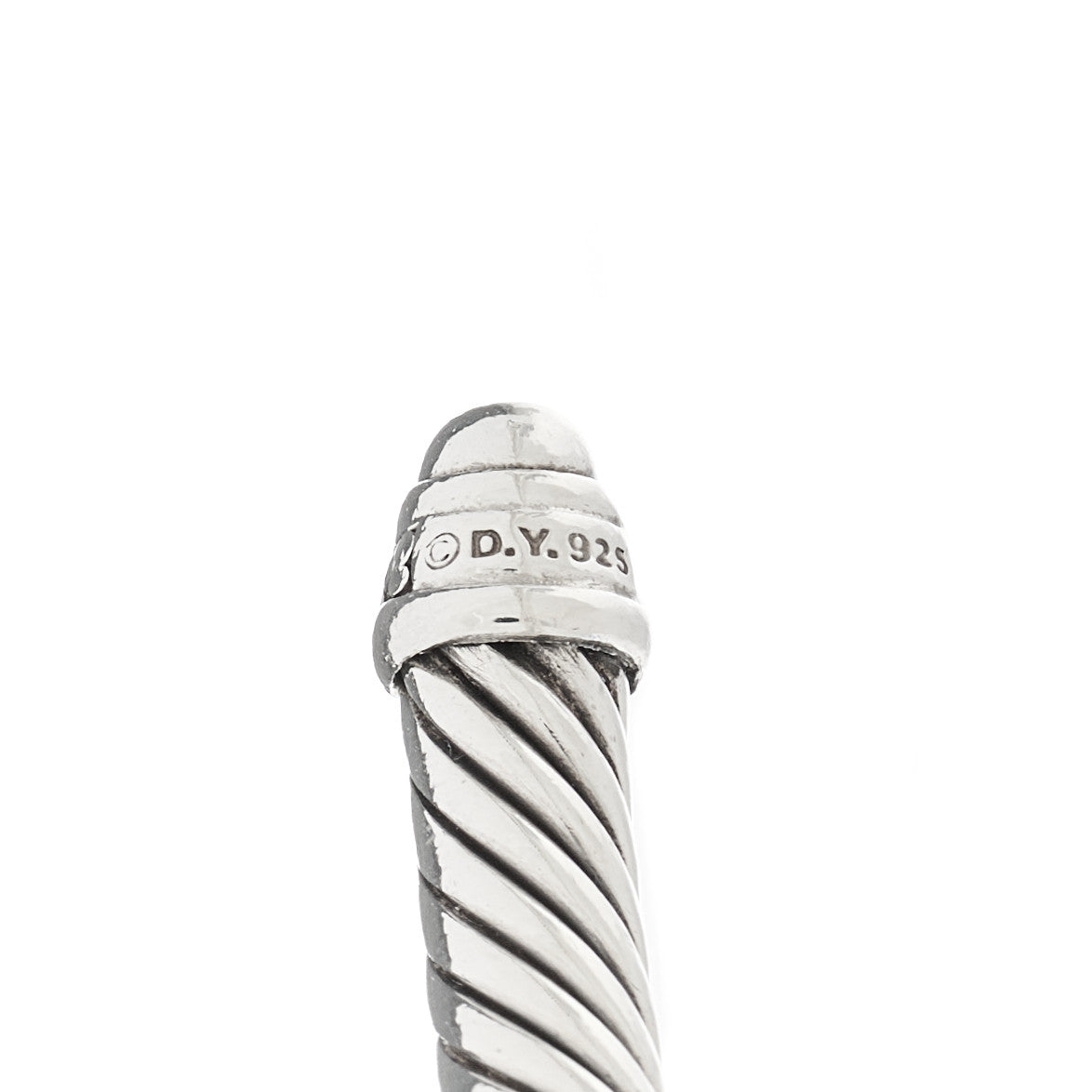 Sterling Silver Diamond 5mm Cable Classics Dome Bracelet