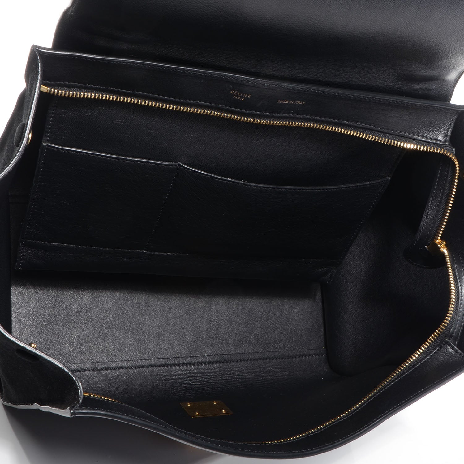 Celine Python Suede Medium Trapeze Black 5 of 9