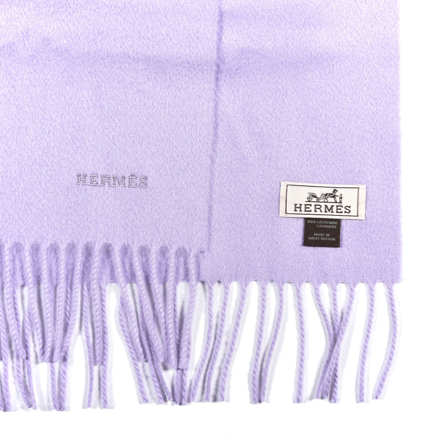 Cashmere Fringe Scarf Purple