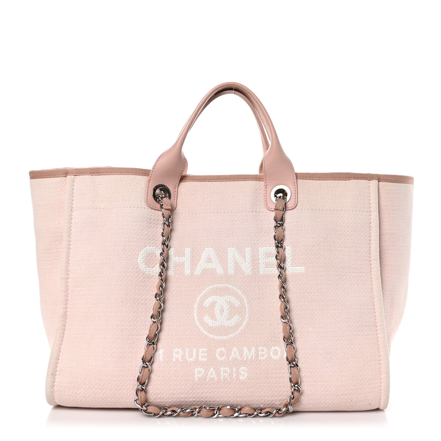 Chanel Mixed Fibers Calfskin Medium Deauville Tote Light Pink 1 of 9
