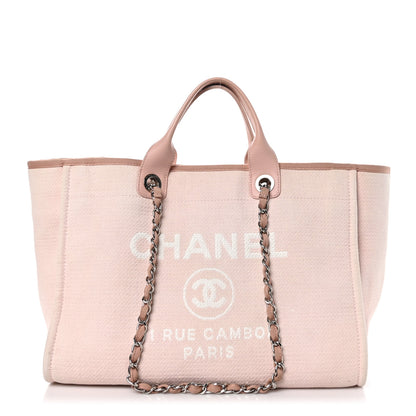 Chanel Mixed Fibers Calfskin Medium Deauville Tote Light Pink 1 of 9