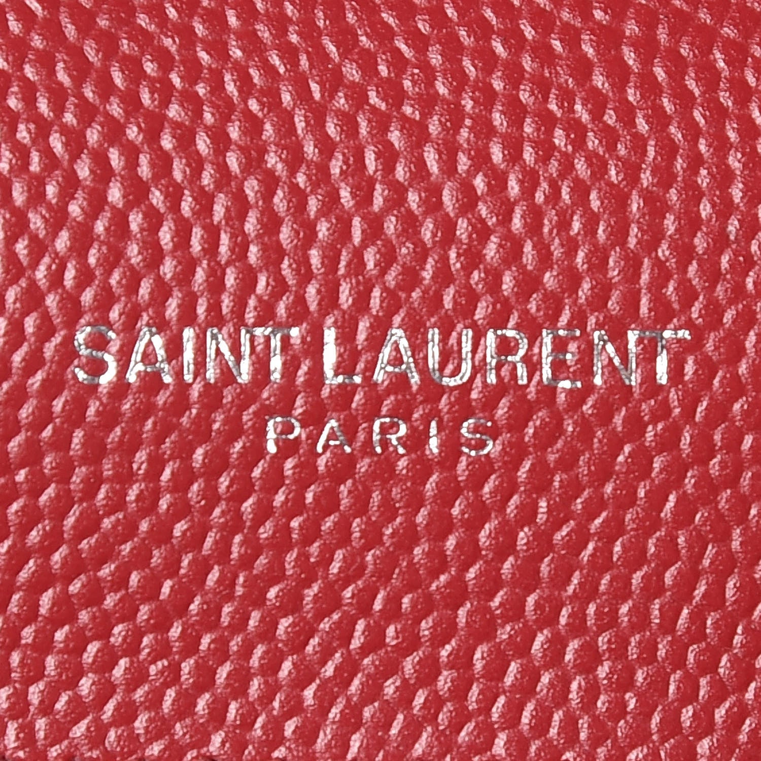 Saint Laurent Grain De Poudre Medium Monogram Kate Satchel Red 8 of 10
