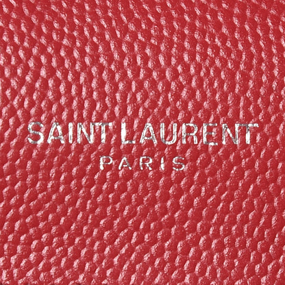 Saint Laurent Grain De Poudre Medium Monogram Kate Satchel Red 8 of 10