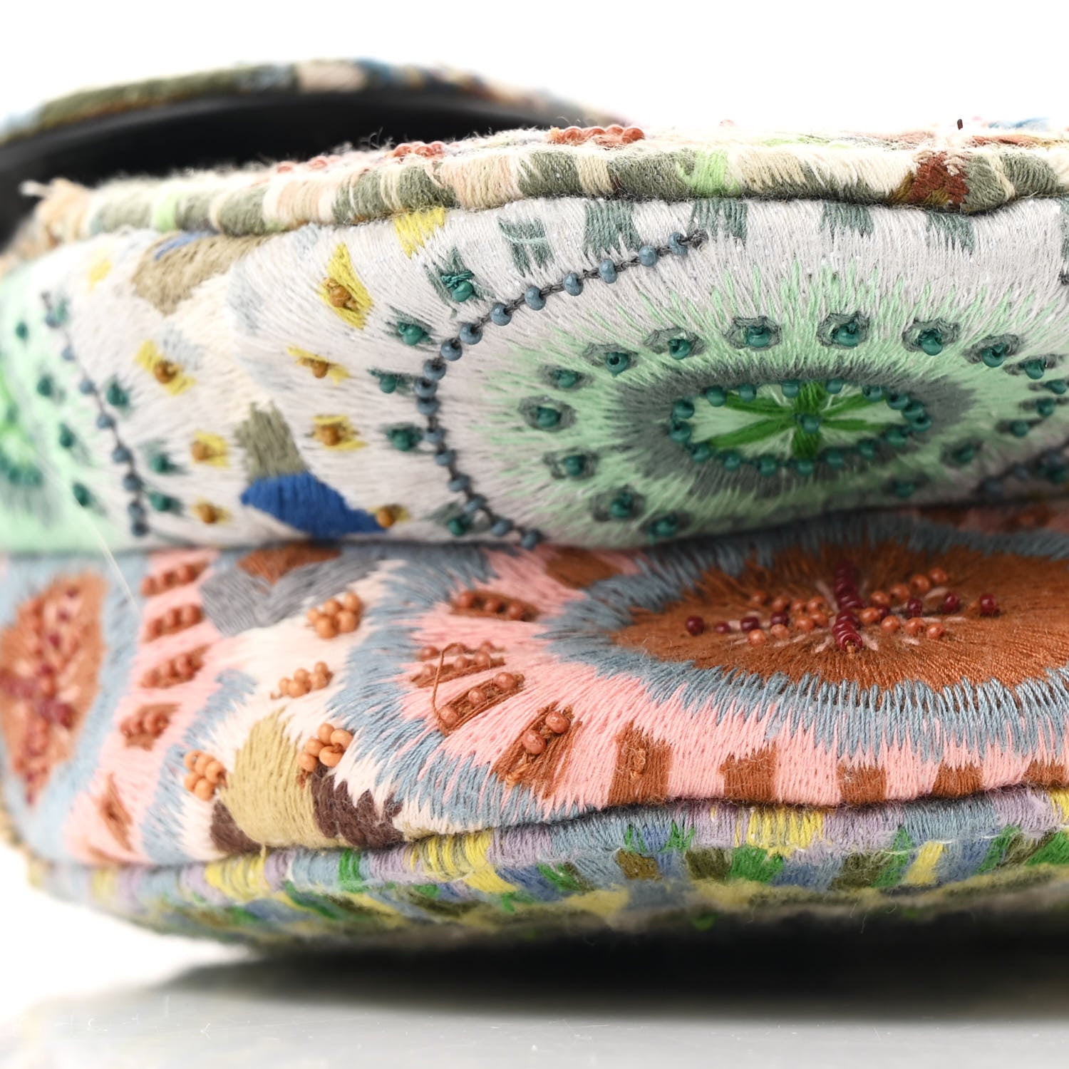 Christian Dior Canvas Embroidered Kaleidiorscopic Mini Saddle Bag Multicolor 9 of 10