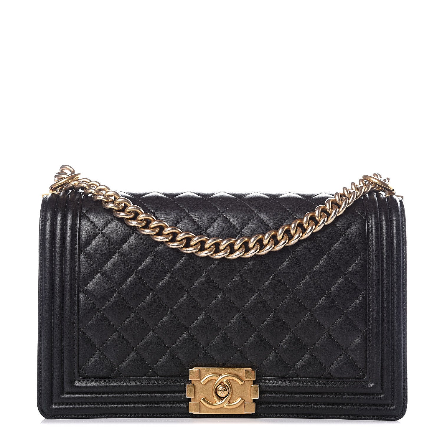 Chanel Lambskin Quilted New Medium Boy Flap Black 1 of 15