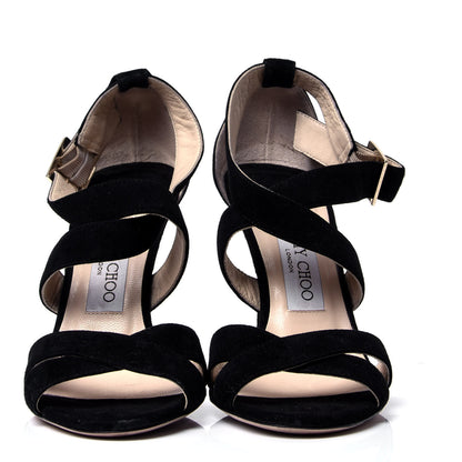 Jimmy Choo Suede Lottie Sandals 37.5 Black 2 of 6