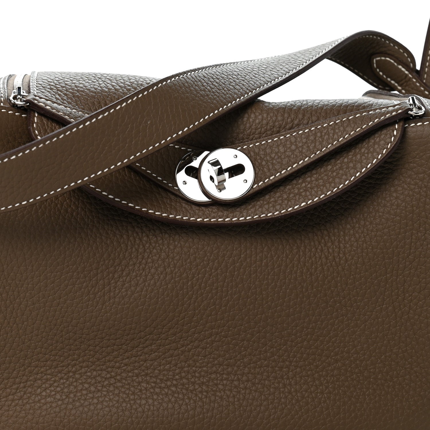 Hermes Taurillon Clemence Lindy 26 Etoupe 7 of 9