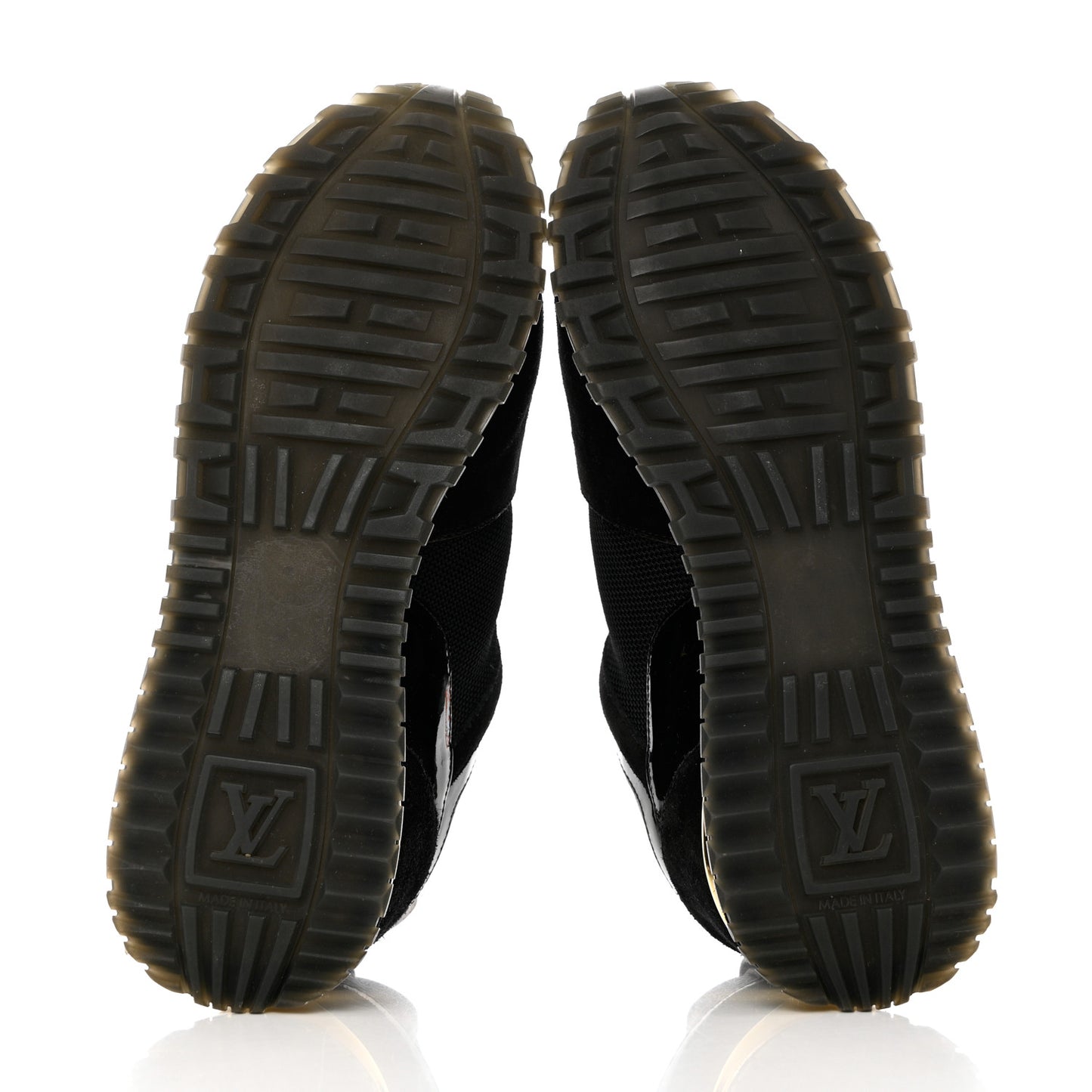 Suede Monogram Run Away Sneakers 38 Black
