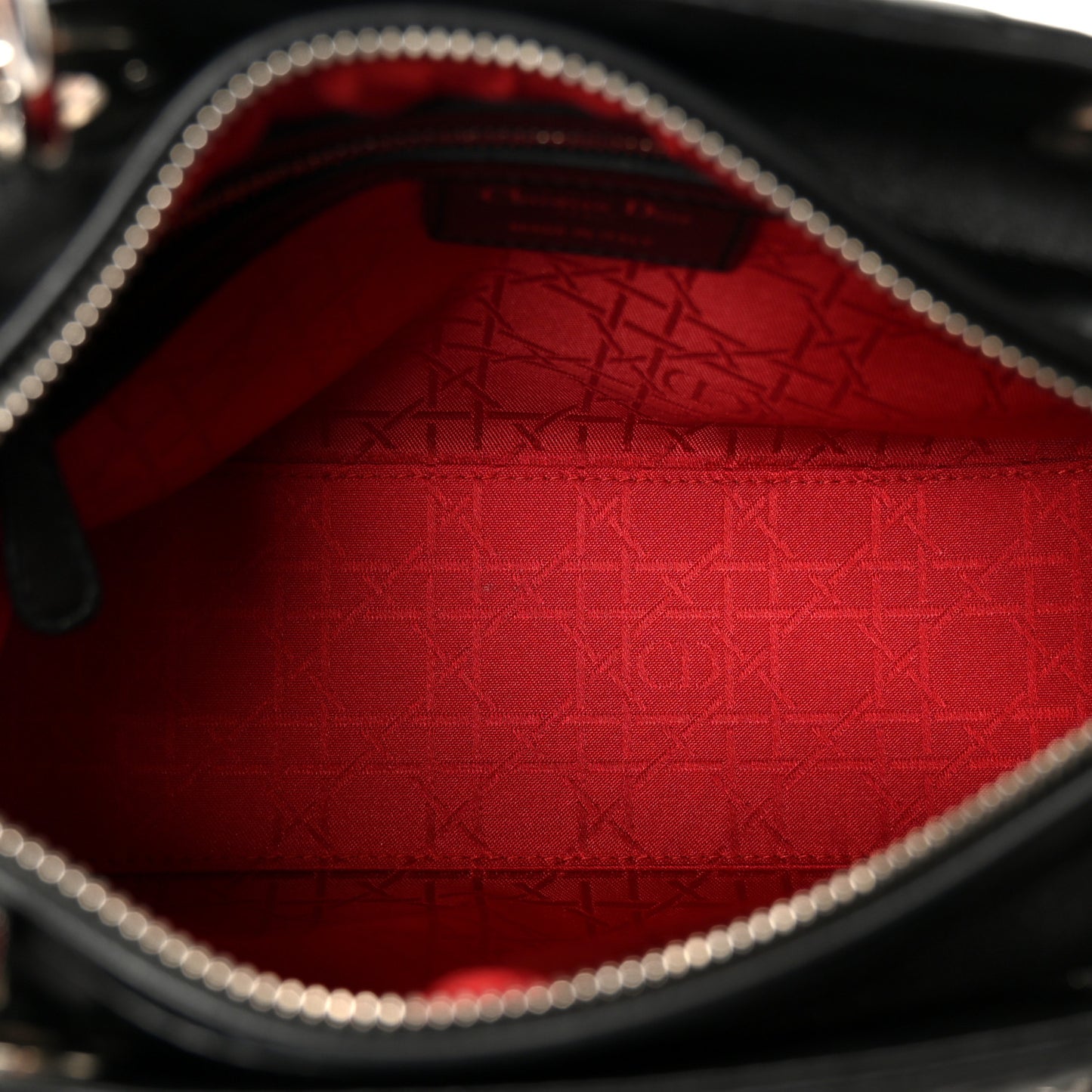 Lambskin Cannage Medium Lady Dior Black