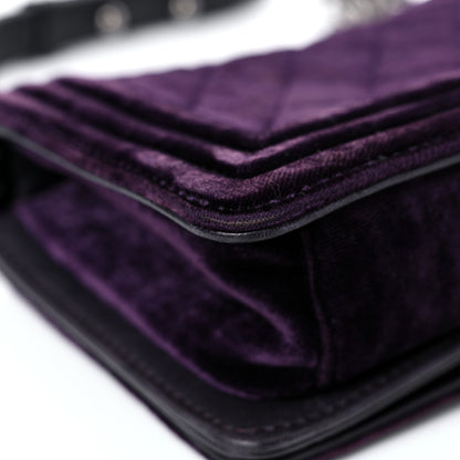 Chanel Velvet Quilted Small Boy Flap Purple 10 of 20