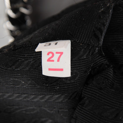 Prada Tessuto Nylon Quilted Pochette Nero Black 8 of 9