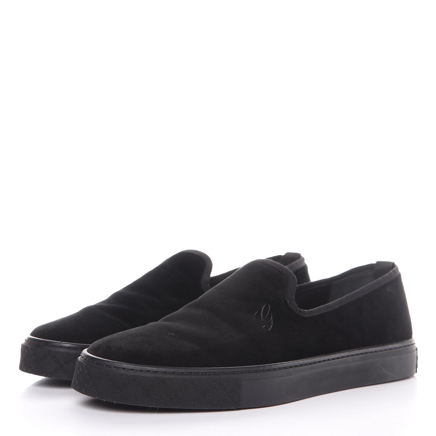 Velvet Mens Slip On Sneakers 9.5 Black
