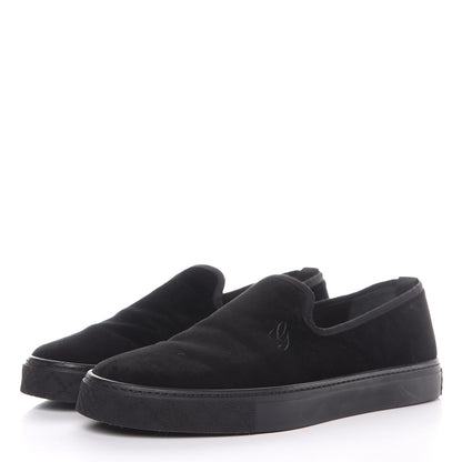 Gucci Velvet Mens Slip On Sneakers 9.5 Black 3 of 12