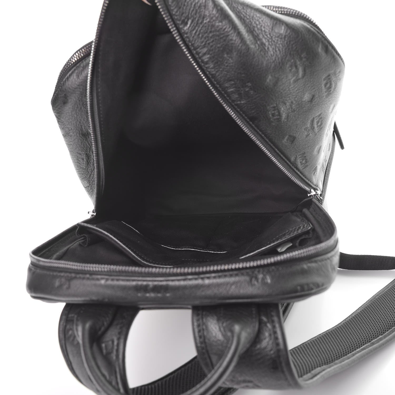 MCM Calfskin Ottomar Monogram Duke Backpack Black 6 of 13