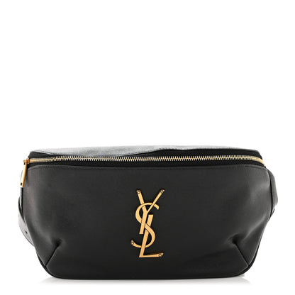 Saint Laurent Grain De Poudre Monogram Belt Bag Black 1 of 12