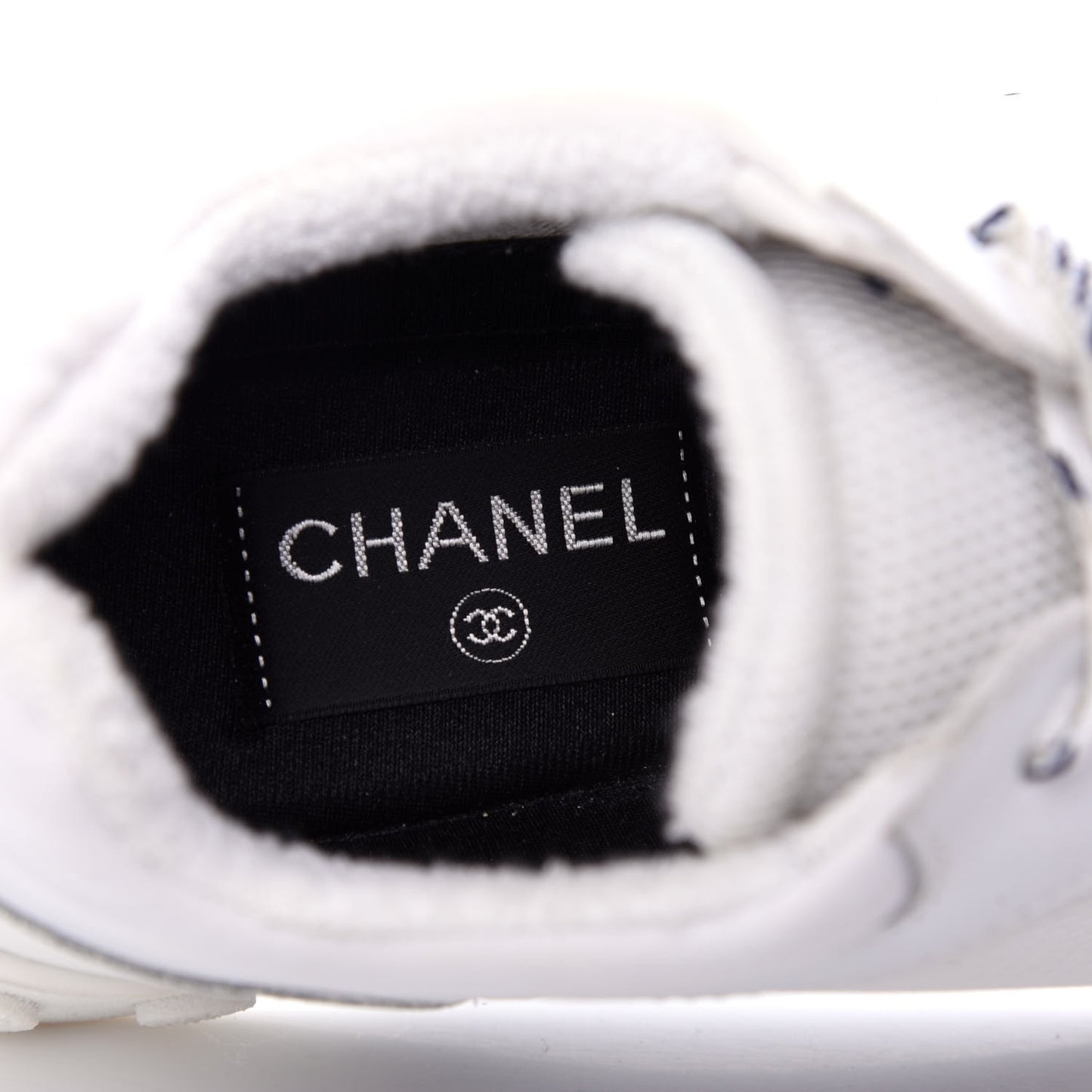Calfskin Mesh Lycra Womens Logo Sneakers 38.5 White