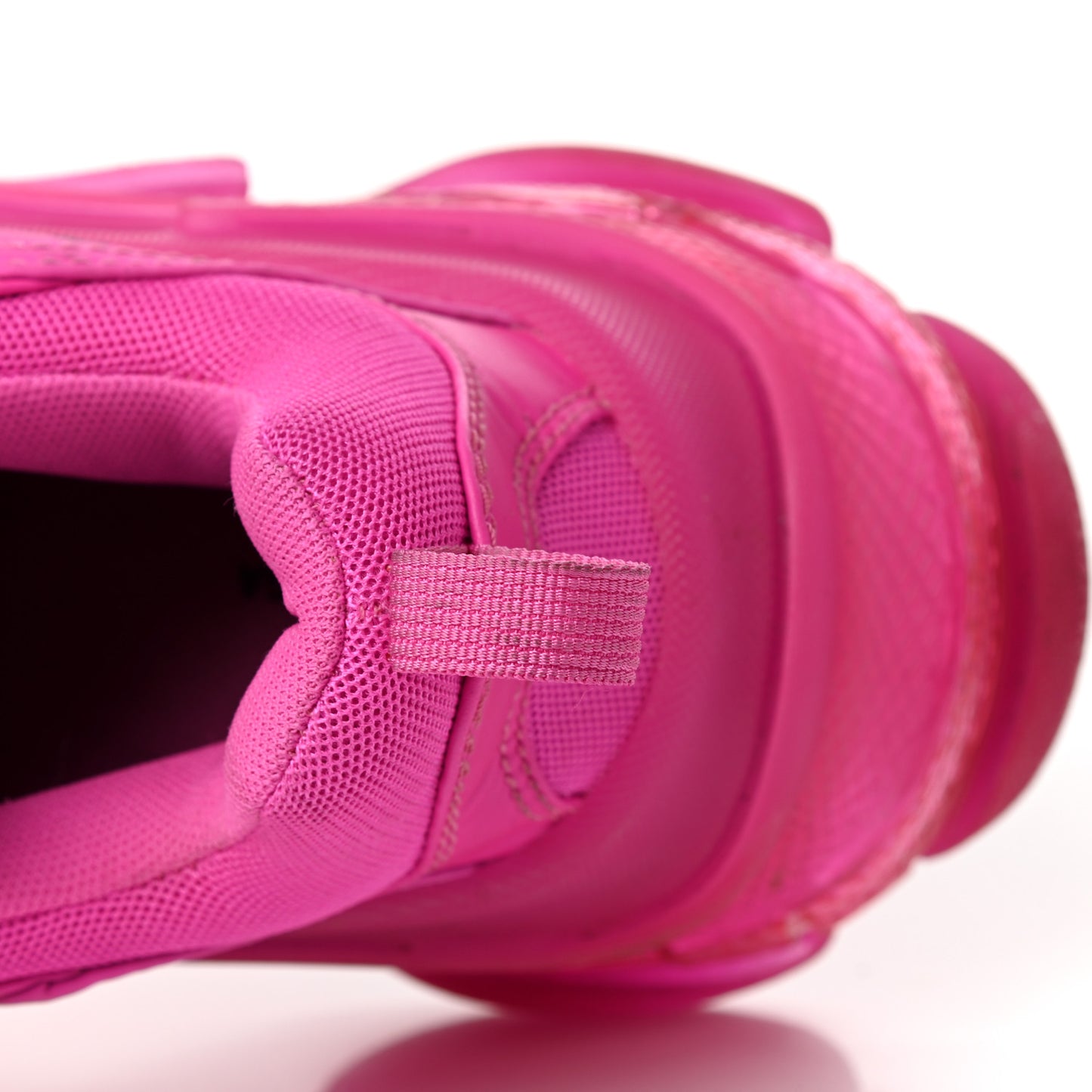 Fabric Mesh Clear Sole Fluo Womens Triple S Sneakers 39 Pink