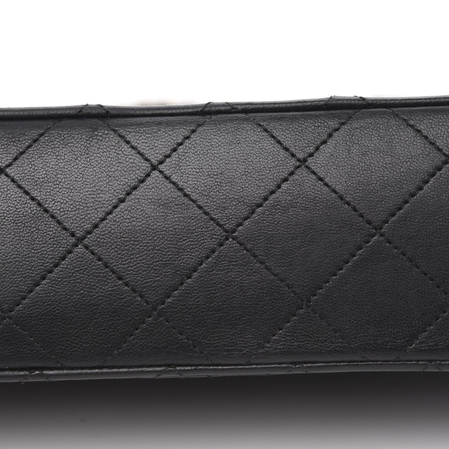 Lambskin Quilted Small Double Flap Black