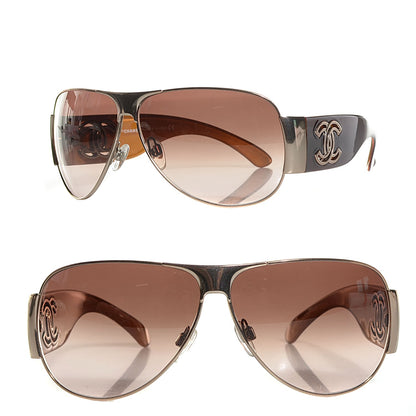 Chanel Aviator CC Sunglasses 4153 Brown 1 of 7